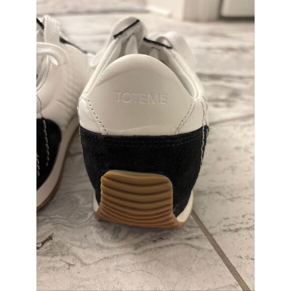 NWOB TOTEME The Sport leather-trimmed suede and shell sneakers, $450 Sz8 - Picture 8 of 9